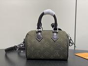 LV Speedy 18 Bandoulière Monogram Surplus Jacquard Khaki Green M2A609 - 18x12x10cm - 4